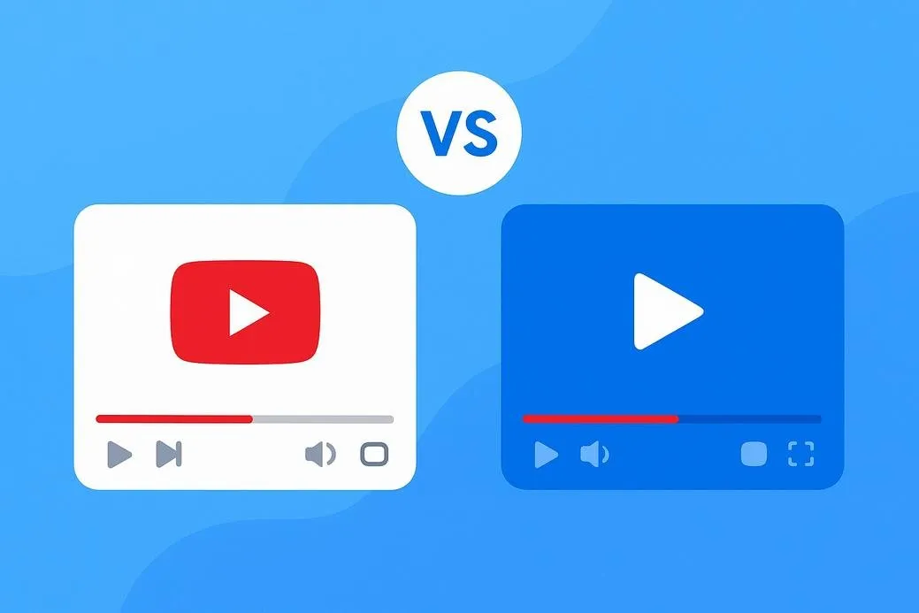 Perbandingan YouTube resmi dan YouTube Biru tanpa iklan