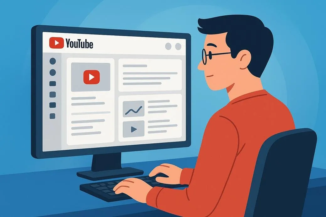 Tampilan utama YouTube Dashboard di YouTube Studio untuk mengelola channel