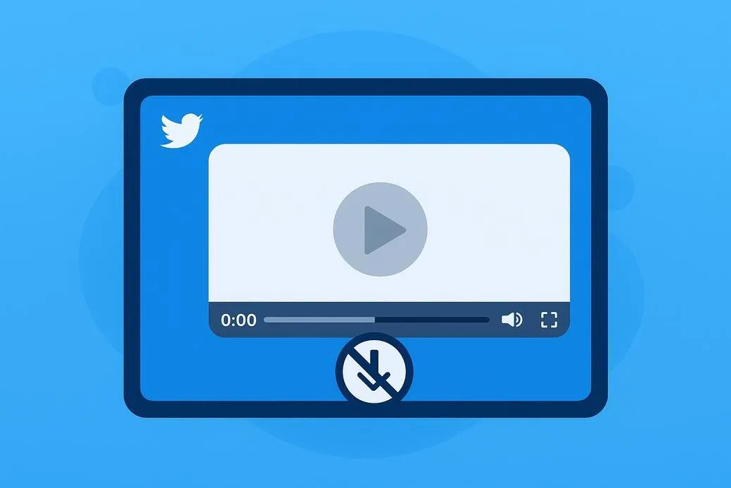 tampilan video twitter tanpa fitur download